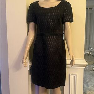 ANTONIO MELANI Black Textured Mini Dress
